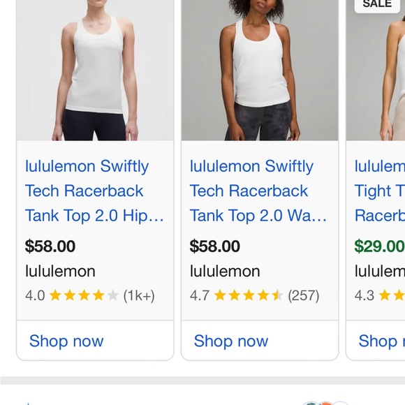 Lululemon White Racerback Tank Top - Picture 2 of 5